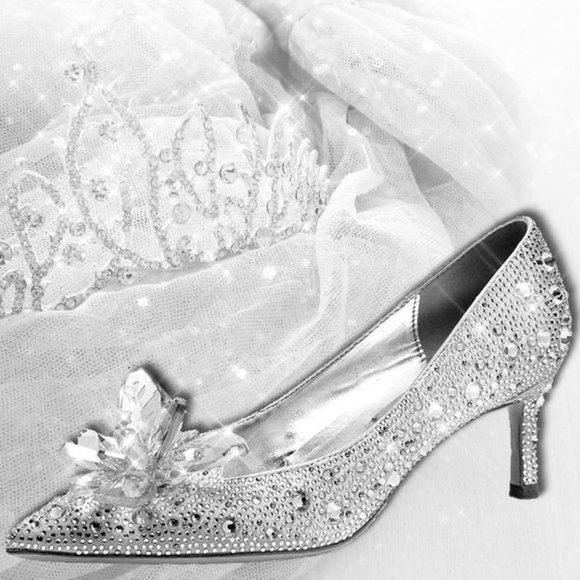 Sparkling Bling Things Shoes - NWT Sparkling Bling Swarovski Crystal Rhinestone Cinderella Wedding Shoe…